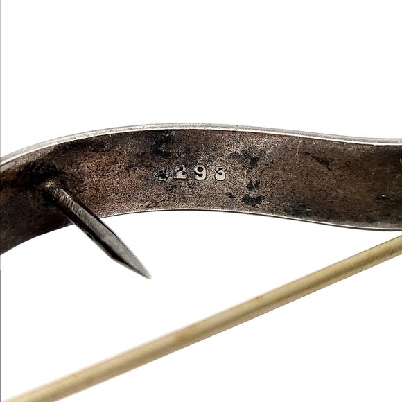 Antique William B Kerr Co Sterling Corsage Pin - Picture 7 of 8